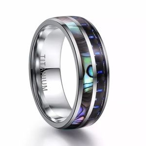 👑Men 8MM wide titanium steel ring ❤️5 star loved